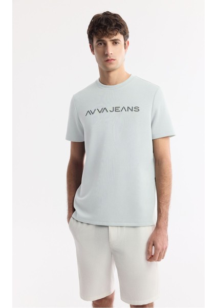 Erkek Mint Yeşil Bisiklet Yaka Reflektörlü Bi Stretch Interlok T-shirt A51y1037 indirimleri