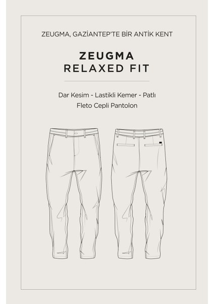 Erkek Gri Slim Fit Beli Lastikli 360 Derece Esnek Teknik Kumaş Pantolon A41y3077