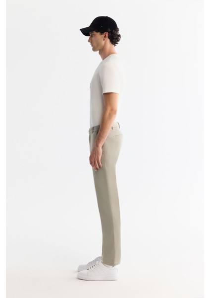 Erkek Vizon Slim Fit Yanı Lastikli Yumuşak Tuşeli Duble Paça Pantolon A42y3007 fiyatları