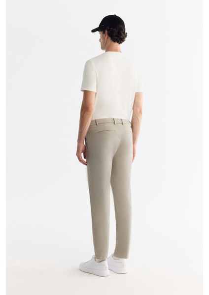 Erkek Vizon Slim Fit Yanı Lastikli Yumuşak Tuşeli Duble Paça Pantolon A42y3007 modelleri