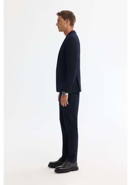 Erkek Lacivert Mono Yaka Bi-stretch Ceket A42y4011 modelleri