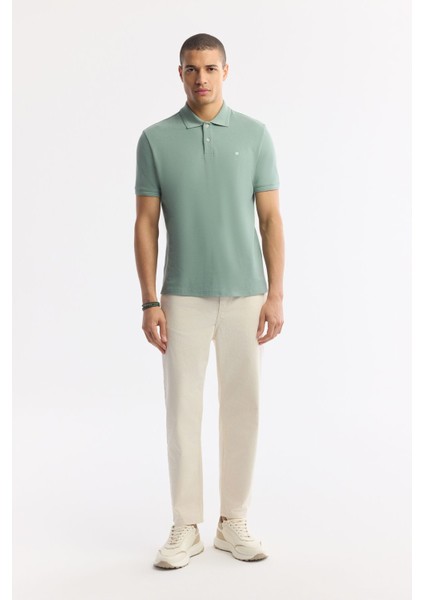 Erkek Mint Yeşil Regular Fit %100 Pamuk Hızlı Kuruyan Kıvrılmayan Polo Yaka T-shirt B001032 fırsatları