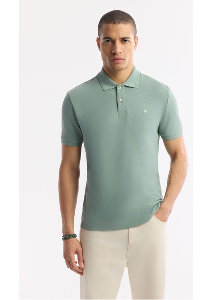 Erkek Mint Yeşil Regular Fit %100 Pamuk Hızlı Kuruyan Kıvrılmayan Polo Yaka T-shirt B001032 indirimleri