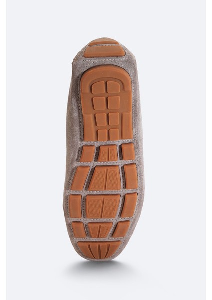 Erkek Vizon %100 Süet Loafer Ayakkabı B008001