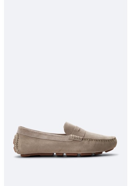 Erkek Taş %100 Süet Loafer Ayakkabı B008001