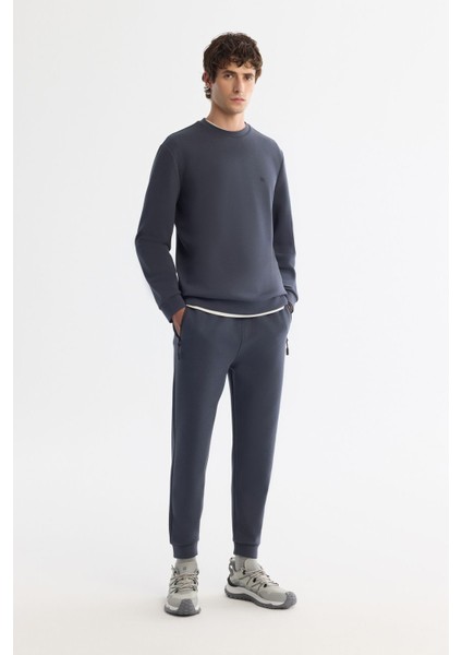 Erkek Antrasit Bisiklet Yaka Esnek Yumuşak Doku Interlok Kumaş Sweatshirt B001100 indirimleri