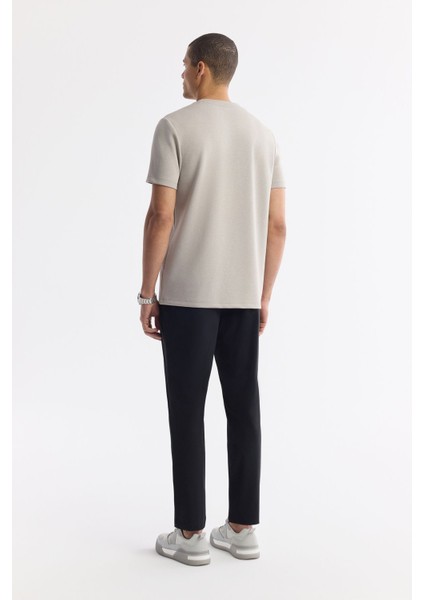Erkek Gri Bisiklet Yaka Baskılı Bi Stretch İnterlok T-Shirt A51Y1044 fırsatları