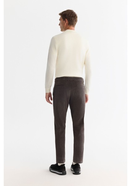 Erkek Antrasit Relaxed Fit Klasik Bel Kalın Fitilli Kadife Chino Pantolon A42y3017 modelleri