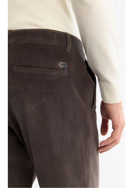 Erkek Antrasit Relaxed Fit Klasik Bel Kalın Fitilli Kadife Chino Pantolon A42y3017 indirimleri