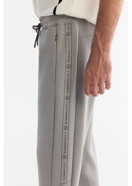 Erkek Gri Soft Touch Beli Lastikli Baskılı Elastan Eşofman Altı A42y3417 fırsatları