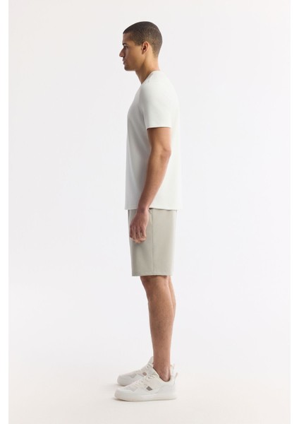 Erkek Beyaz Baskılı Bisiklet Yaka İnterlok T-Shirt A41Y1174 modelleri