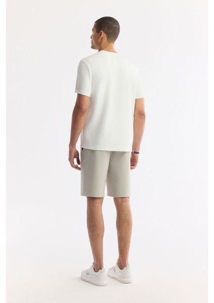 Erkek Beyaz Baskılı Bisiklet Yaka İnterlok T-Shirt A41Y1174 fırsatları