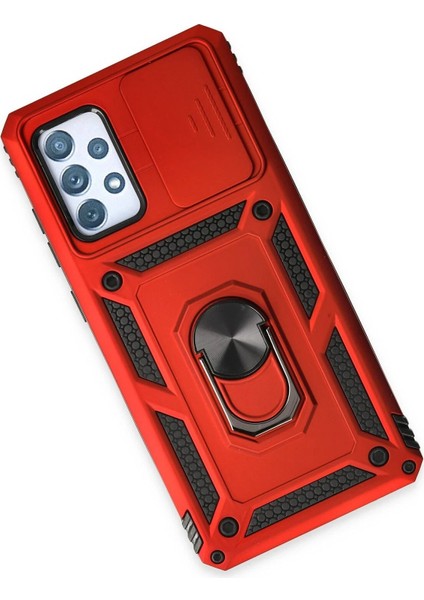 Samsung Galaxy A72 Kılıf Pars Lens Yüzüklü Silikon - Kırmızı - KA6030-9247 modelleri