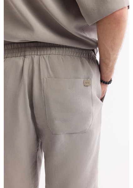 Erkek Nardo Gri Beli Lastikli Bağcıklı Soft Touch Relaxed Fit Şort A51Y3703 indirimleri