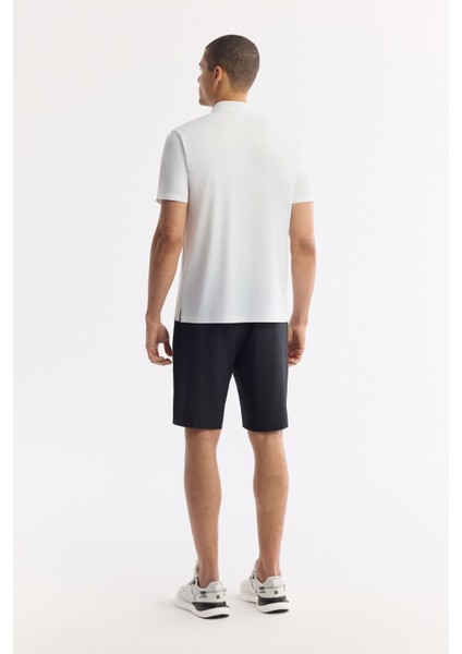 Erkek Beyaz Kırılmaz Polo Yaka Magnet Düğme Teknik Kumaş T-Shirt A51Y1155 fırsatları