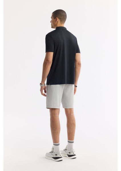 Erkek Siyah Kırılmaz Polo Yaka Magnet Düğme Teknik Kumaş T-Shirt A51Y1155 fırsatları