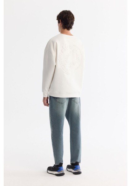 Erkek Ekru Bisiklet Yaka Elastan Sweatshirt A42y1248 indirimleri