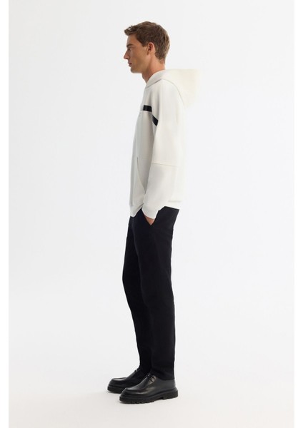 Erkek Ekru Kapüşonlu Pamuklu Baskılı Elastan Sweatshirt A42y1289 fırsatları