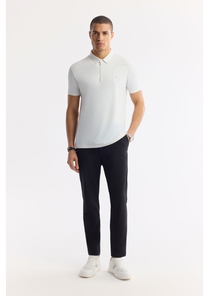 Erkek Beyaz Kırılmaz Polo Yaka Magnet Düğme Teknik Kumaş T-Shirt A51Y1156 indirimleri