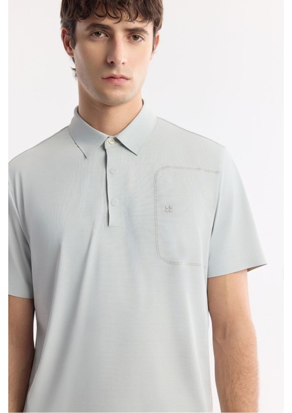 Erkek Gri Kırılmaz Polo Yaka Magnet Düğme Teknik Kumaş T-Shirt A51Y1156 fiyatları