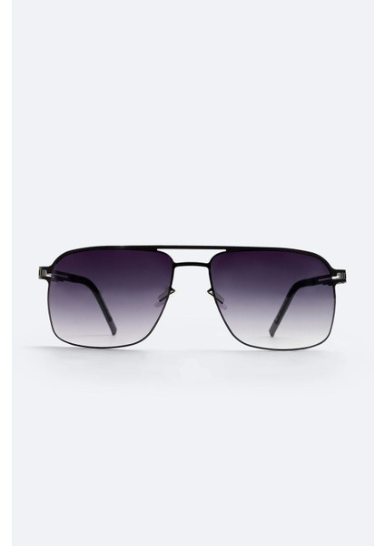 Erkek Siyah Dikdörtgen Çerçeveli Güneş Gözlüğü A41Y8811