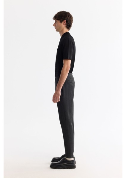 Erkek Antrasit Slim Fit Balık Sırtı Dokulu Yanı Lastikli Elastan Chino Pantolon A42y3024 fiyatları
