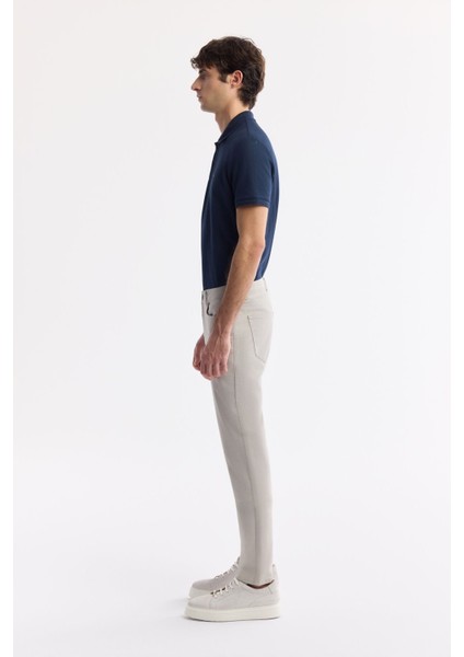 Erkek Taş Slim Fit Klasik Bel Armürlü Pamuklu 5 Cep Pantolon B003038