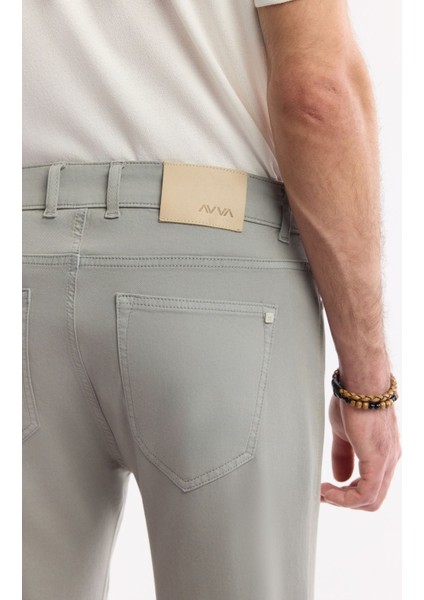 Erkek Açık Haki Slim Fit Klasik Bel Armürlü Pamuklu 5 Cep Pantolon B003038 fırsatları