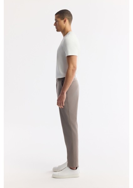 Erkek Vizon Slim Fit Beli Lastikli Bi Stretch Kumaş Pantolon A51y3077 modelleri