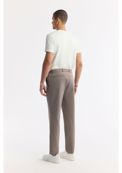 Erkek Vizon Slim Fit Beli Lastikli Bi Stretch Kumaş Pantolon A51y3077 fırsatları