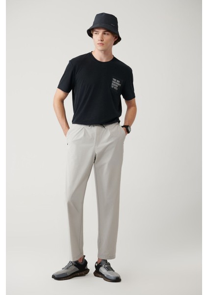 Erkek Taş Relaxed Fit Beli Lastikli Bağcıklı Fermuar Cepli Su Itici Bi Stretch Pantolon A41y3235 fiyatları