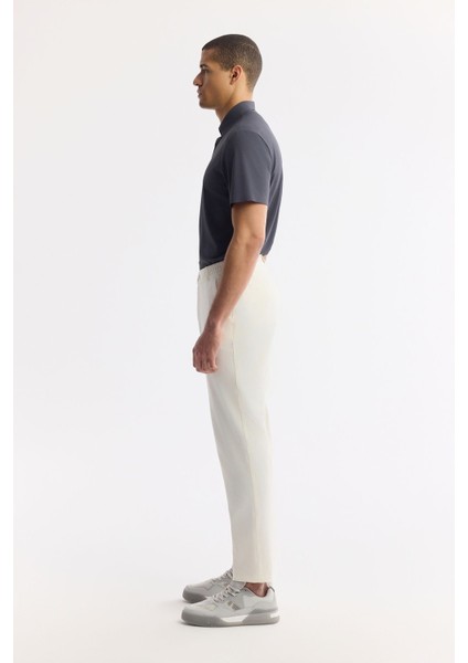 Erkek Kırık Beyaz Slim Fit Beli Lastikli Bi Stretch Kumaş Pantolon A51y3077 fiyatları