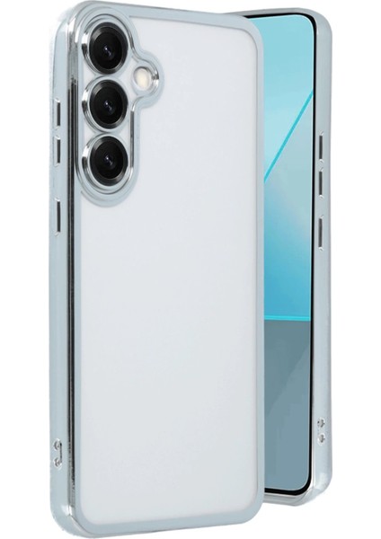 Samsung Galaxy S25 Kılıf Lensli Silikon - Gümüş - KA5518-6687