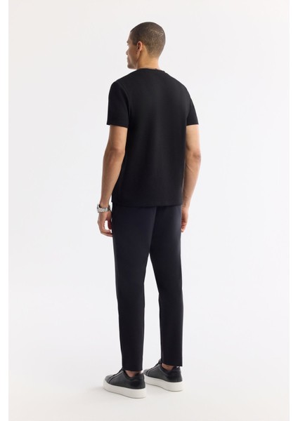 Erkek Siyah Bisiklet Yaka Baskılı İnterlok T-Shirt A51Y1162 fırsatları