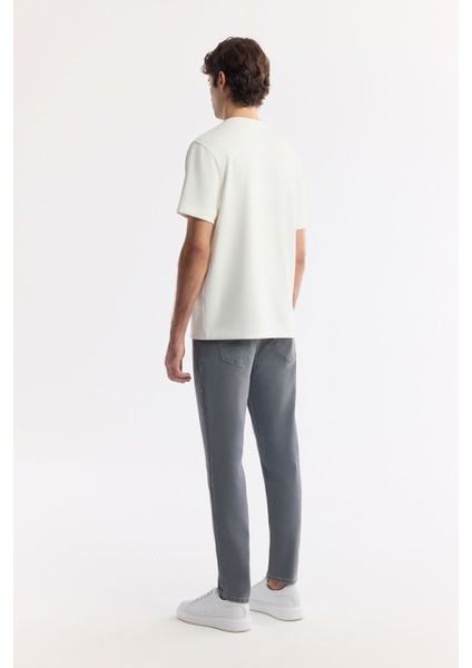 Erkek Beyaz Regular Fit Bisiklet Yaka Hologram Baskılı Interlok T-shirt A51y1132 fırsatları