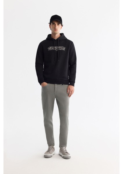 Erkek Açık Haki Eskitme Yıkamalı Esnek Jean Pantolon B003524