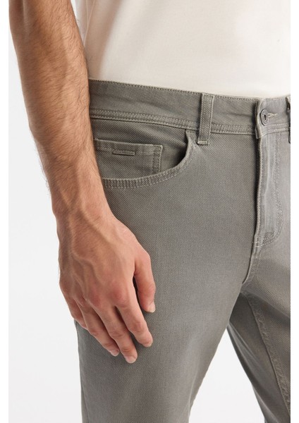 Erkek Açık Haki Eskitme Yıkamalı Esnek Jean Pantolon B003524 fırsatları