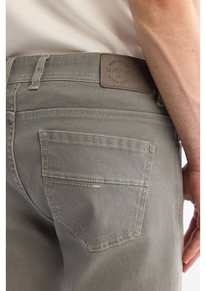 Erkek Açık Haki Eskitme Yıkamalı Esnek Jean Pantolon B003524 indirimleri