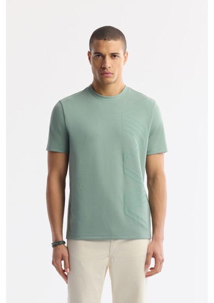 Erkek Bej Düz Yıkama Straight Fit Pantolon A51Y3548