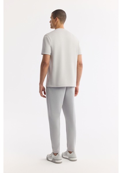 Erkek Gri Regular Fit Bisiklet Yaka Hologram Baskılı Interlok T-shirt A51y1132 fırsatları
