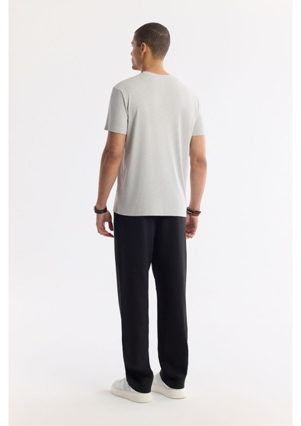 Erkek Taş Regular Fit Soft Touch Bisiklet Yaka T-Shirt B001031