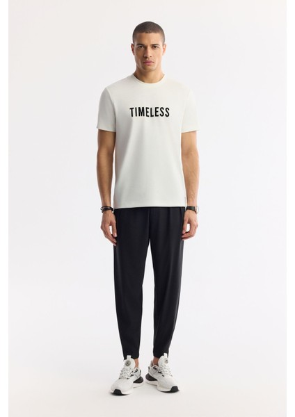 Erkek Ekru Bisiklet Yaka Baskılı Bi Stretch Interlok T-shirt A51y1166 indirimleri