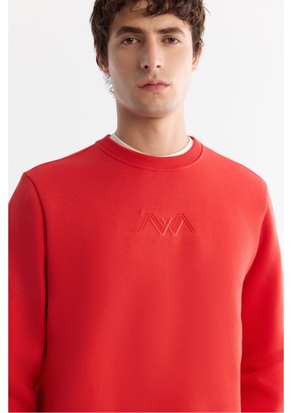 Erkek Kırmızı Bisiklet Yaka Içi 3 Iplik Şardonlu Sweatshirt B001033 fiyatları