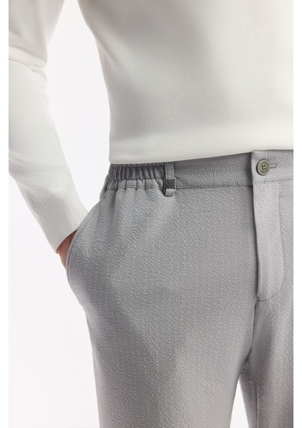 Erkek Gri Comfort Slim Fit Yan Cepli Beli Lastikli Bi Stretch Teknik Kumaş Pantolon A51y3201 fırsatları