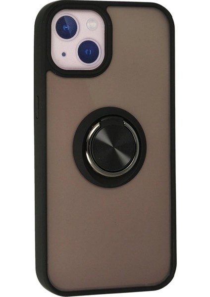 iPhone 15 Kılıf Montreal Yüzüklü Silikon Kapak - Siyah - KA3534-9715 modelleri
