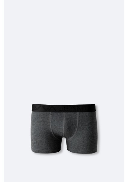 Erkek Antrasit Pamuklu Esnek Düz Boxer B009505