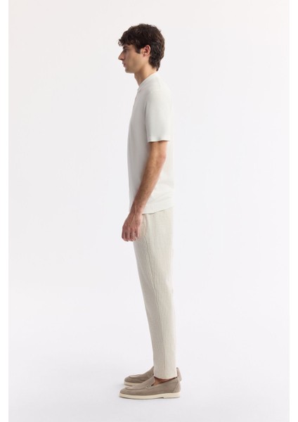 Erkek Ekru Polo Yaka Basic Rayon Triko T-shirt A51Y5035 modelleri