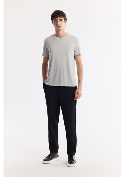 Erkek Açık Regular Fit Soft Touch Bisiklet Yaka T-Shirt B001031