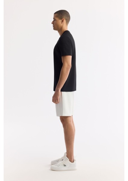 Erkek Siyah Bisiklet Yaka Sırt Ve Göğsü Logo Baskılı T-shirt B001040 fırsatları