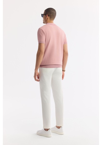 Erkek Pembe Regular Fit Polo Yaka Dokulu Triko T-shirt B005120 fırsatları